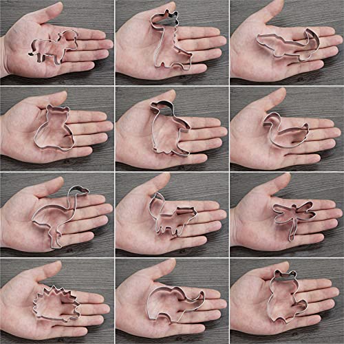 Animal Cookie Cutter Set for Kids, Cookie Cutter Set of 12 Piece - color: Animal
