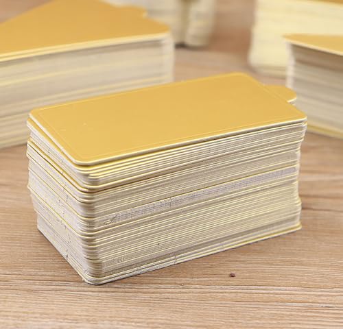YYaaloa 100pcs Mini Rectangular Golden Cake Boards Mousse Cupcake Base Paper Plates Rectangular Dessert Board Base for Cake DIY, Baking Dessert Party Wedding Birthday (Rectangular, 100pcs) - color: Rectangular, size: 100pcs