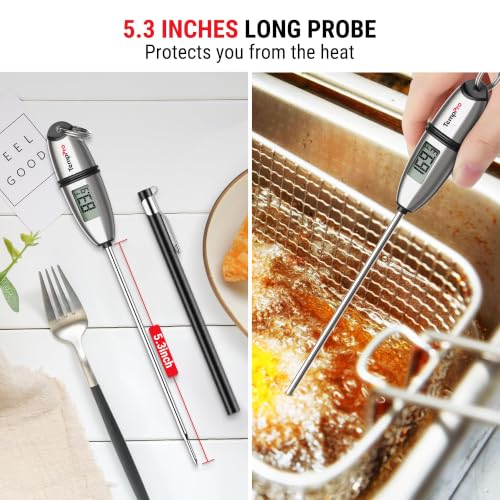 TempPro TempSwift 1 Sec Digital Food Thermometer for Kitchen Cooking - size: Digital