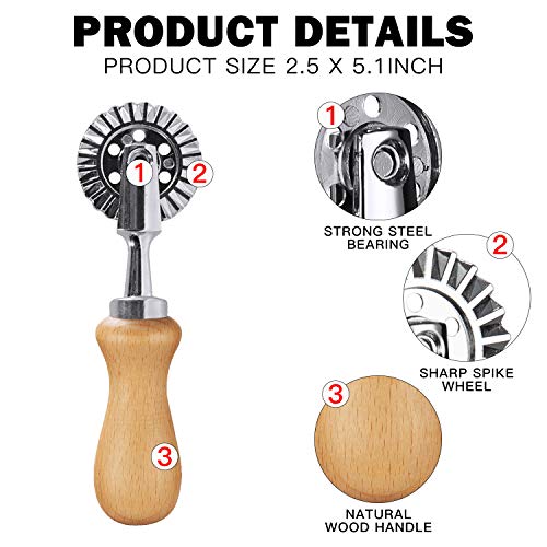 Pastry Wheel Cutter - Pasta Cutter Wheel - Dough Ravioli Pizza Cutter Wheel for Home and Kitchen Use, 1.3"