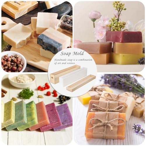 Silicone Soap Molds for Soap Making, 2.2L/77oz Soap Mold with Wooden Cover, Loaf Soap Making Tools - size: 2.2L/77oz-deep