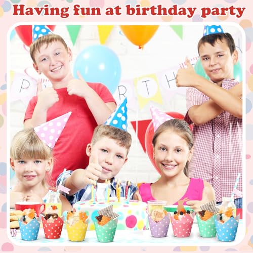 600 Pcs Tulip Cupcake Liner, Green, Red, Pink, Purple, Yellow, Blue