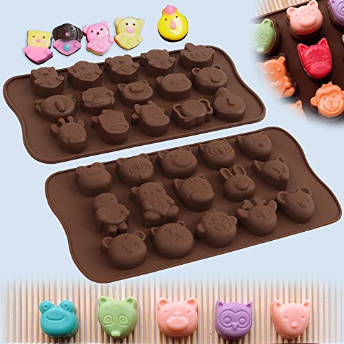 Diverse Animal Silicone Chocolate Making Molds, Food Grade Silicone for Chocolate, Candy, Ice Cube, Dog Treats. 4 Pcs