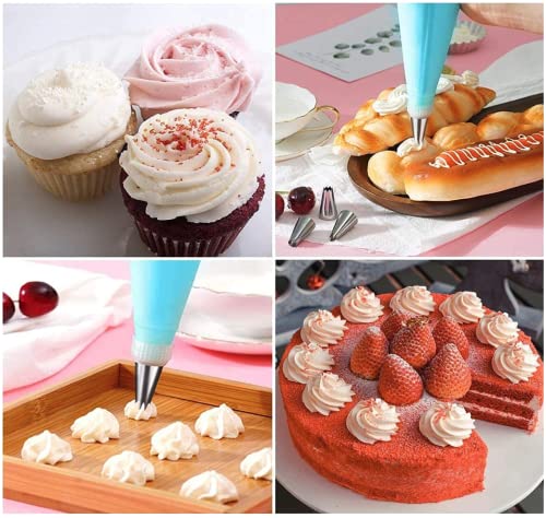 Piping Bags and Tips Set for Beginners Cake Decorating Tips for Baking with Pastry Bags and Tips, Icing Tips, Couplers, Icing Bags Ties