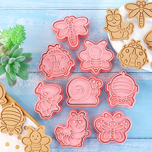 8-Piece Small Animal Cookie Cutter and Stamp Set, Plastic - color: Small Animal