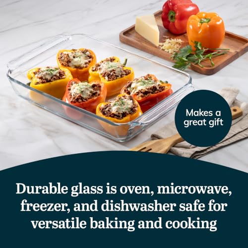 Libbey Baker's Premium 5-Piece Set, 3 Glass Baking Dishes with 2 Lids - color: Premium - 5pc Mixed Set