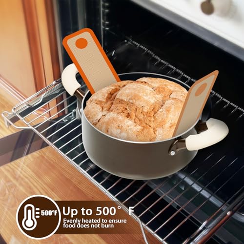 Silicone Bread Sling, Sourdough Transfer, Nonstick, 2 Pack Oval and Round - color: Orange, size: 2 Pieces (Oval and Round)