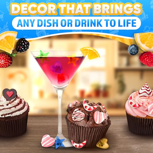 Cute Ice Cube Tray with Lid, 24 Cavities, Flexible Silicone