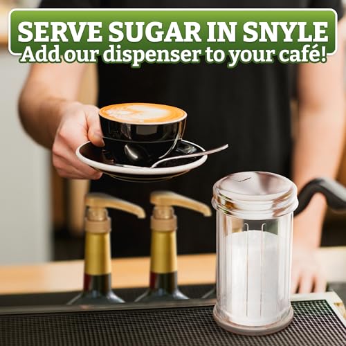 12 Oz Glass Sugar Dispenser with Pour Spout, Sugar Container for Coffee Bar - size: 1 Pcs 12 Oz