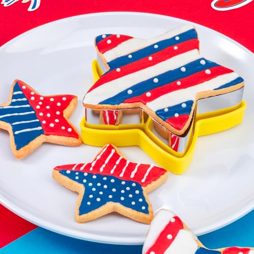 Nifogo Star Cookie Cutters 5 Pcs - color: B-Yellow 5pcs