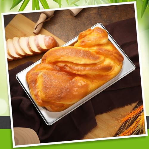 Funnymoom 2 Pcs Stainless Steel Baking Pans,Classic,9.5" X 5" X 2.56"