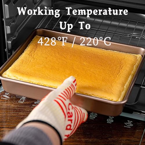 12 x 10-Inch Baking Pan Set, 2.5-Inch Deep Nonstick Carbon Steel, 2 Pack - size: 12.5″ X 10.5″ Rectangle