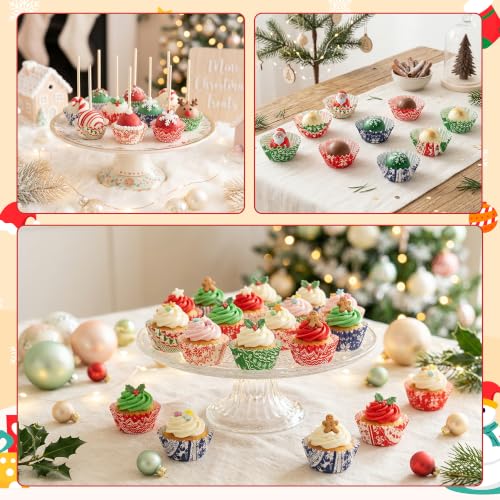 COcnny 600pcs Christmas Ugly Sweater Mini Cupcake Liners, Small Muffin Wrap - style: Mini Christmas Sweater