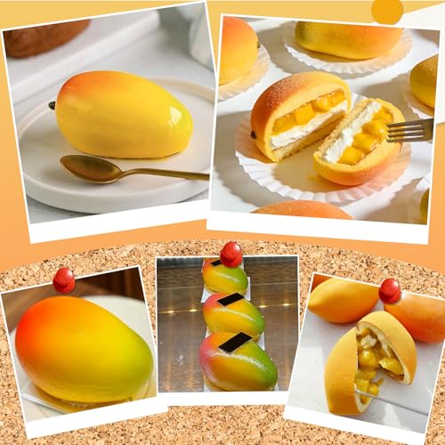 2Pack Mango Shape Cake Mold - Fruit Pudding Mango Silicone Molds for Baking - color: 8-Cavity Mango