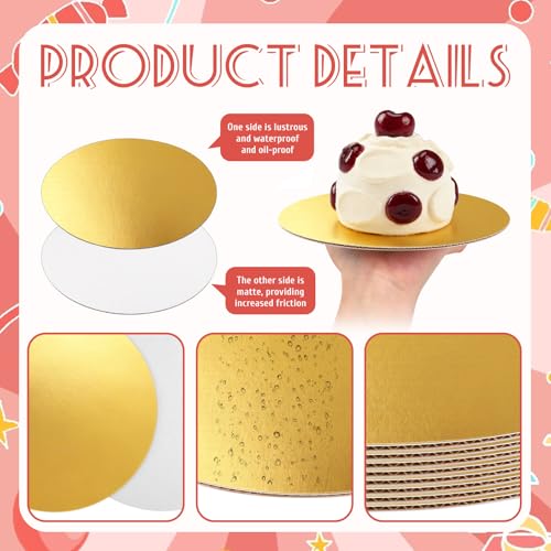 8 Pack 8 Inch Round Cake Boards,Gold Cardboard Cake Rounds - color: Gold, size: 8Inch, style: Classic Round