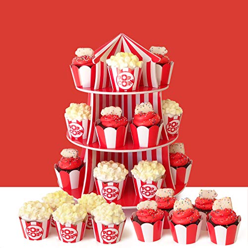 Popcorn Cupcake Wrappers & Holders, 48 Count – Pretty Cute Studios