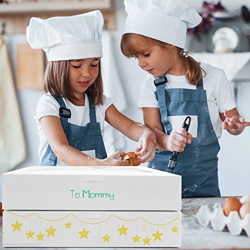 Moretoes 24pcs Cookie Boxes with Window, 12x8x2.5 In White Bakery Boxes - size: 12x8x2.5 Inch (Pack of 24)