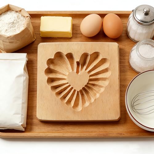 Carved Wooden Gingerbread Cookie Mold,3D Wooden Baking Mold Cookie Biscuit Press Stamp Molds,Cookie Cutter,Cookie Stamp,DIY Biscuit Stamp Mould for Halloween Thanksgiving Christmas(loving) - color: loving