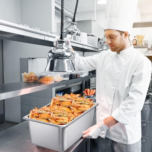 Tioncy 2 Pack Perforated Hotel Pans Set, Full Size, 6 Inches, 8 Inches - size: 6 Inches, 8 Inches