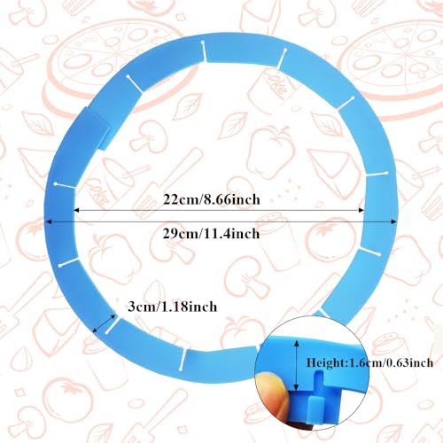 Adjustable Pie Crust Shields, Silicone Baking Protectors, Cover Ring Tools Fits 8-11.4 Inch Pies, Baking Pie Pizza Crust Shield Protector Cover for Edges ﻿ (Blue) - color: Deep Blue