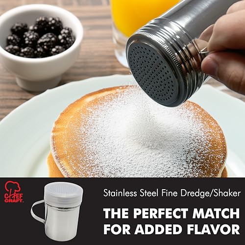 Chef Craft Select Dredger/Shaker, Fine, Stainless Steel - color: Stainless Steel, size: Fine