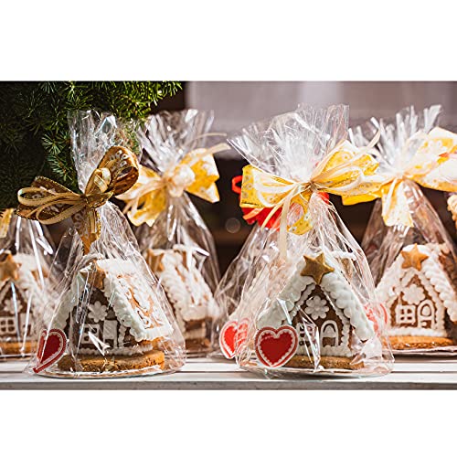 Yotelab Cellophane Treat Bags, 7x14 In Cellophane Bags With Ties, 100 Pcs - color: 7x14 Inch