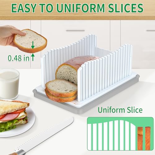 CAWIU Bread Slicer for Homemade Bread, Adjustable Width Bread Slicing Guide - style: Bread Slicer