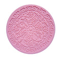 Longzand DIY Cake Decorating Set With Silicone Lace Mat, Fondant Mold and Sugar Craft Molds, Pink