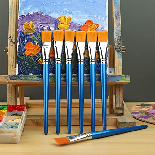 GACDR 1 Inch Flat Paint Brushes, 32 Bulk Acrylic Brushes for Watercolor - size: 1 inch 32 pieces