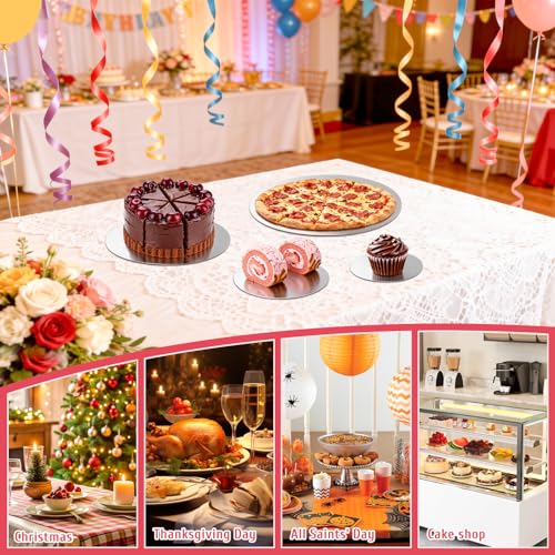 8 Pack Round Cake Boards, Silver Cake Circles 6, 8, 10 and 12 Inch - color: Silver, size: 6/8/10/12Inch, style: Classic Round