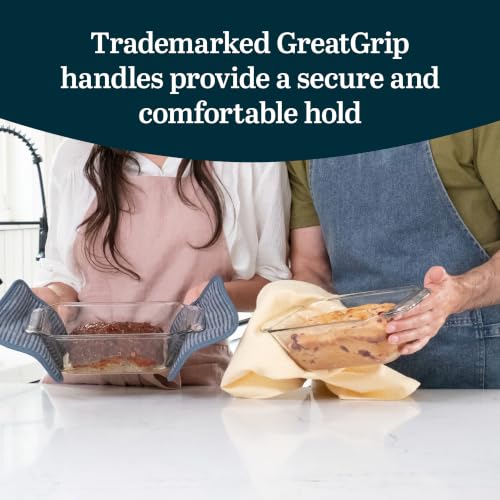 Libbey Baker’s Premium 2-Piece Glass Bread Loaf Pan Baking Dish Set, Space-Saving Glass Bakeware set for Bread, Loaf, and Pound Cakes - color: Premium - 2pc Loaf Set