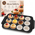 Silicone Muffin Pans for Baking, 12-Cup Muffin Tin with Metal Frame - color: White