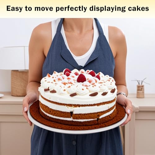 Trwcrt 10 PCS Cake Boards 12 Inch Round, Cake Drums 1/2 Inch Thick Sturdy Multiple Layers Smooth Edged for Birthday Wedding Party Displays - size: 12inch