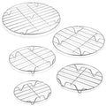 Patelai 5 Pieces Round Cooling Rack Circular Wire Rack 12/10 / 9/7 / 6 Stainless Steel Round Baking and Cooling Steaming Cake Rack