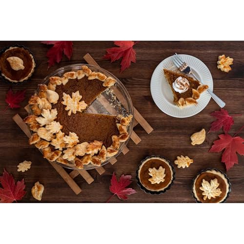 Mrs. Anderson's Baking Pie Crust Cookie Cutters, Set of 4, Spring-Action Embossing Cutters For Pie Crusts, Cookies, And Pastry Dough - style: Pie Crust Cutters