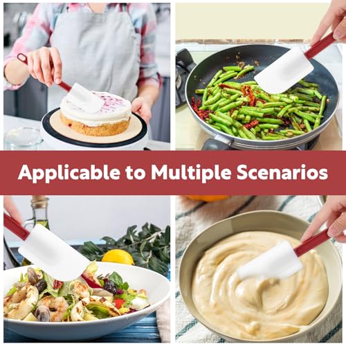 cobee 10 Pcs Silicone Spatulas Set, Silicone Scraper Spatula