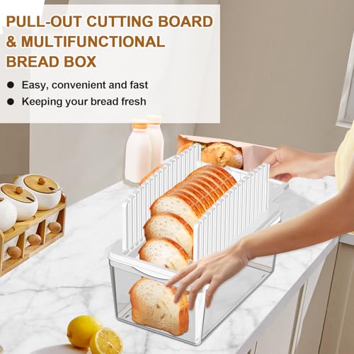 Kiss Core Upgrade Pull Out Bread Slicer for Homemade Bread with Bread Box - style: Pull Out Bread Slicer with box