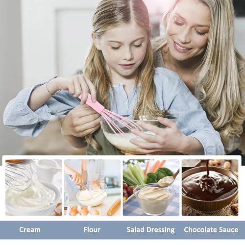 Mini Whisk, Small Silicone Whisk, Tiny Hand Egg Mixer for Flour Cake Egg - color: Gray