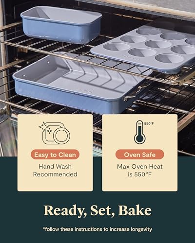 Caraway 11-Piece Non-Stick Ceramic Bakeware Set - color: Black, size: 11 Pieces