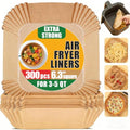 ROOM127 Air Fryer Liners Disposable, 6.3 Inch Square Brown, 300 Count - size: 6.3"Square*300