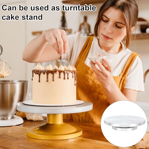 PATIKIL Turntable Sculpting Wheel, 4 Inch Dia Pottery Clay Rotation Turn Table Double Sided for Cake Decorating Paint Spraying Painting Crafting Projects - size: 4"