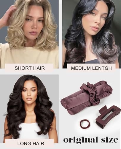 Original Satin Heatless Curls Overnight Curling Rod Set - color: ORIGINAL Mulberry