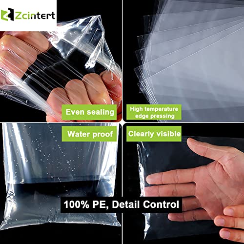 Zcintert Clear Cello Cellophane Treat Bags, 200 Pcs - 5" x 7"(2mils), Plastic Gift Bags for Candy, Party Favor, Cookies, Candies Packaging, with 4” Twist Ties - color: 200PCS - 5" x 7"