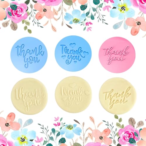 Teachers' Day Fondant Embosser "Thank you with Heart" 3D Shape Cookie Stamp - style: Thank You Theme-3