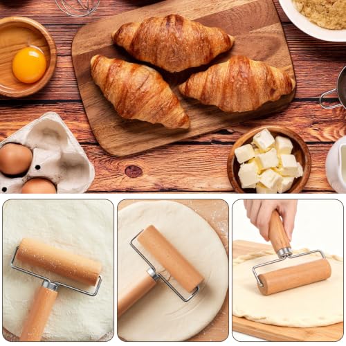 Small Rolling Pin, Wooden Dough Roller, Non-Stick Pizza Roller
