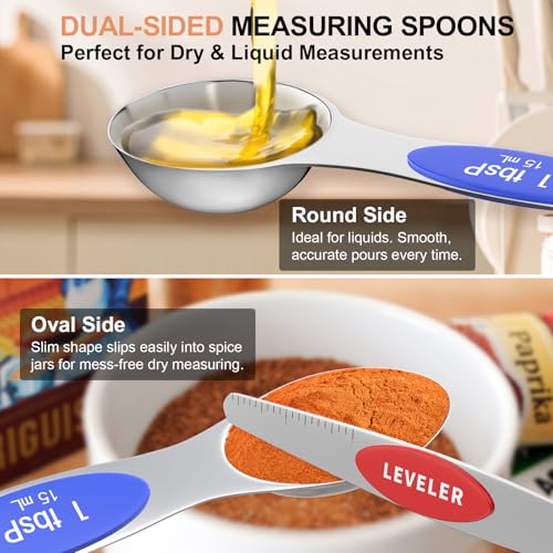 Topfeel 13-Piece Measuring Cups and Magnetic Spoons Set