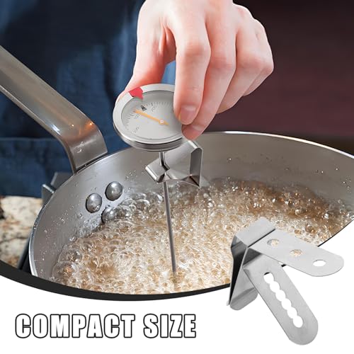 NUOBESTY Thermometer Probe Clip Food Thermometer Holder for BBQ Grill Cooking Baking and Brewing Strong Grip Probe Holder for Temperature Reading 1.65 X 1.57 X 0.59in 1 Pack