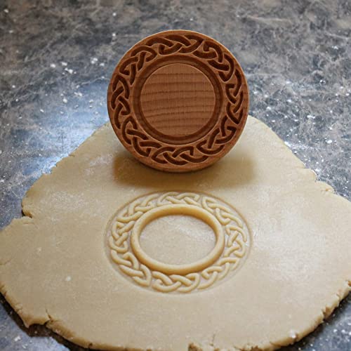 Wood Cookie Stamp, 2.5 Inch (Celtic Frame CS-033) - color: Celtic Frame CS-033