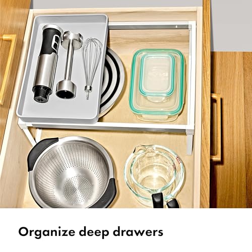 OXO Good Grips Adjustable Deep Drawer Organizer, Utensil Holder Drawer - style: Adjustable Deep Drawer Organizer