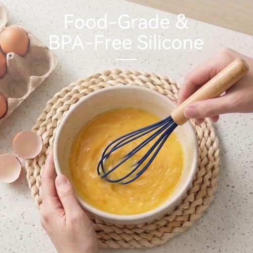 Silicone Kitchen Utensils Set, Heat-Resistant Cooking Utensils, BPA-Free - color: Blue